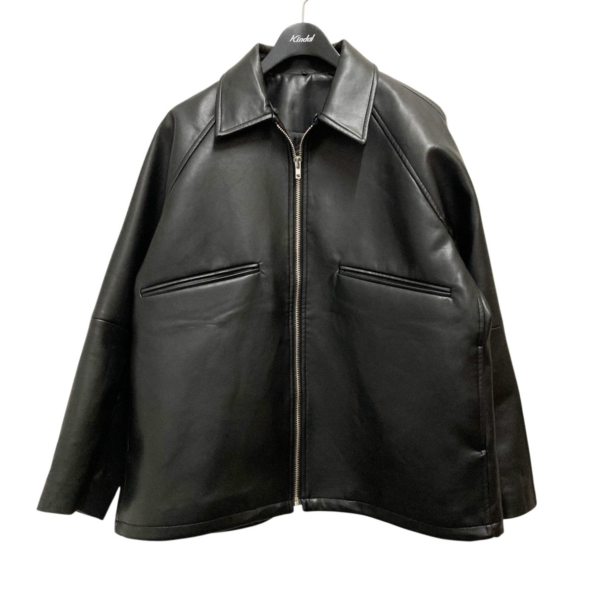 Mila Owen(ミラオーウェン) ステンカラーフェイクレザーブルゾン