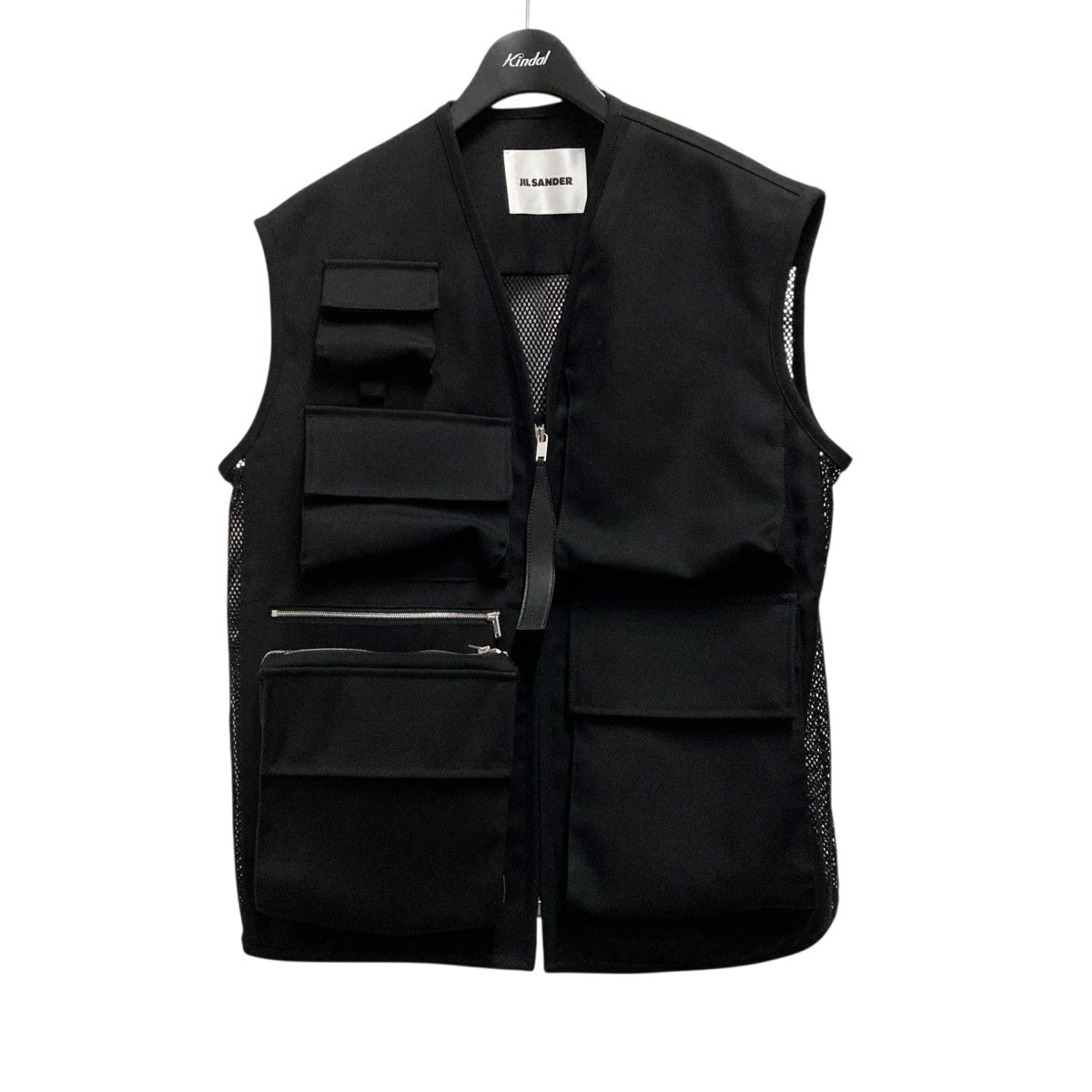 JIL SANDER 23AWCombination vest with patch pocketsメッシュベストJ03FB0105 古着・中古-1枚目のアイテム画像