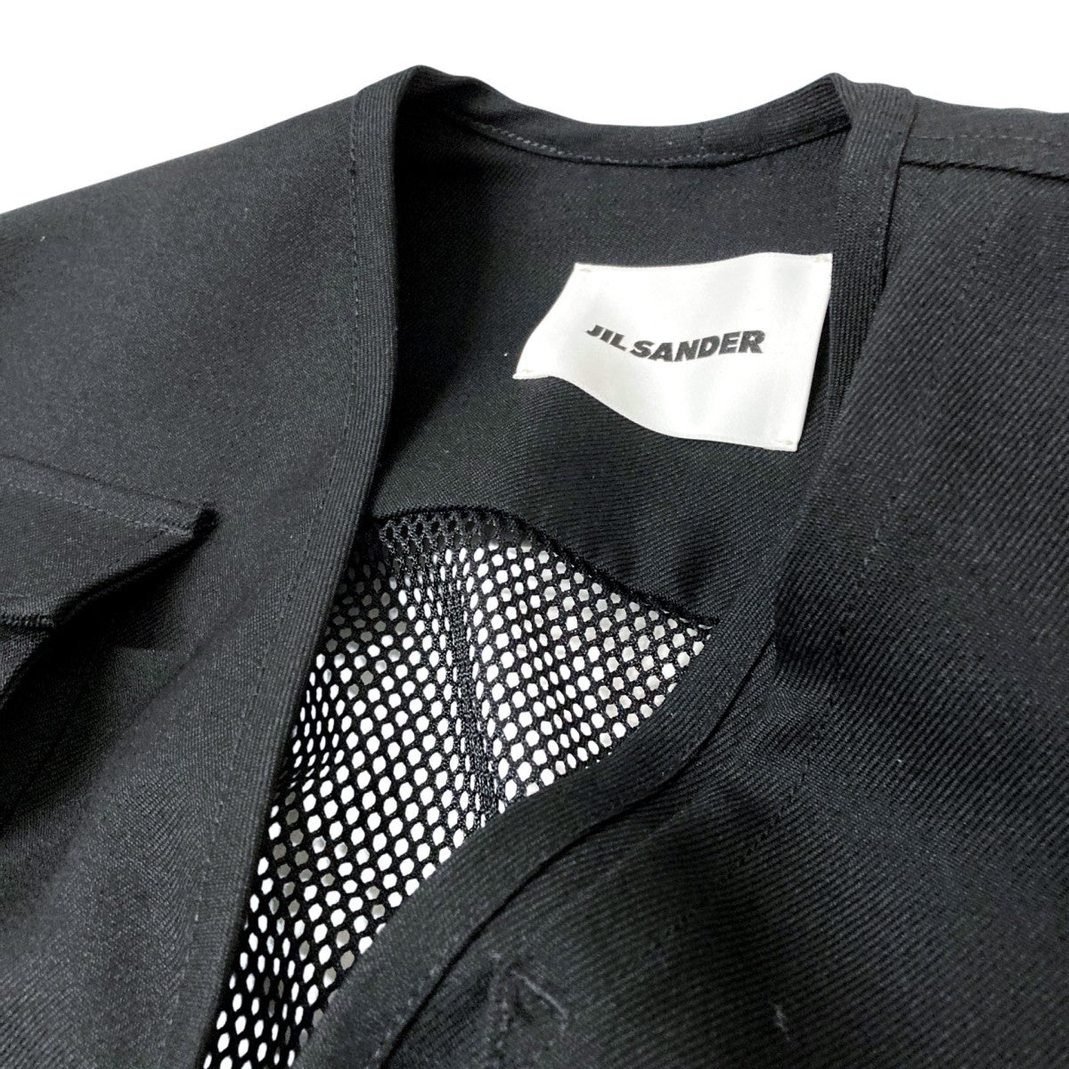 JIL SANDER 23AWCombination vest with patch pocketsメッシュベストJ03FB0105 古着・中古-3枚目のアイテム画像