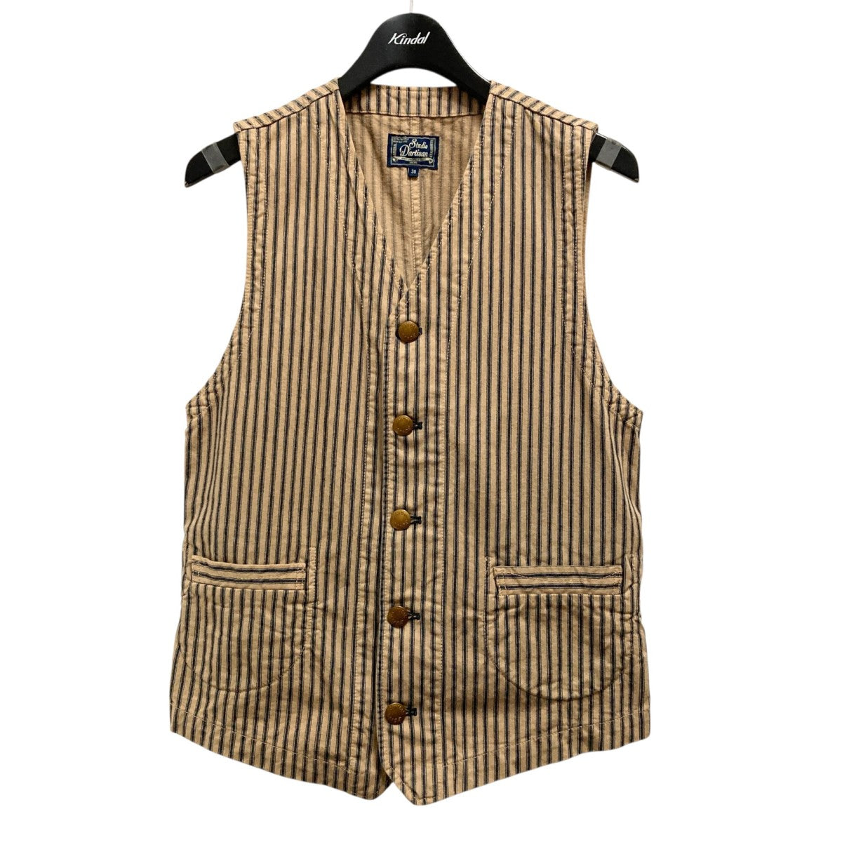 STUDIO D’ARTISAN ストライプベスト4415 古着・中古-1枚目のアイテム画像