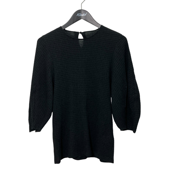 ☆美品　シーマリー cccmalie 半袖プリーツトップス☆ cccmalie(シーマリー) 半袖ブラウスC-TP-1/3 C-TP-1/3 ブラック サイズ