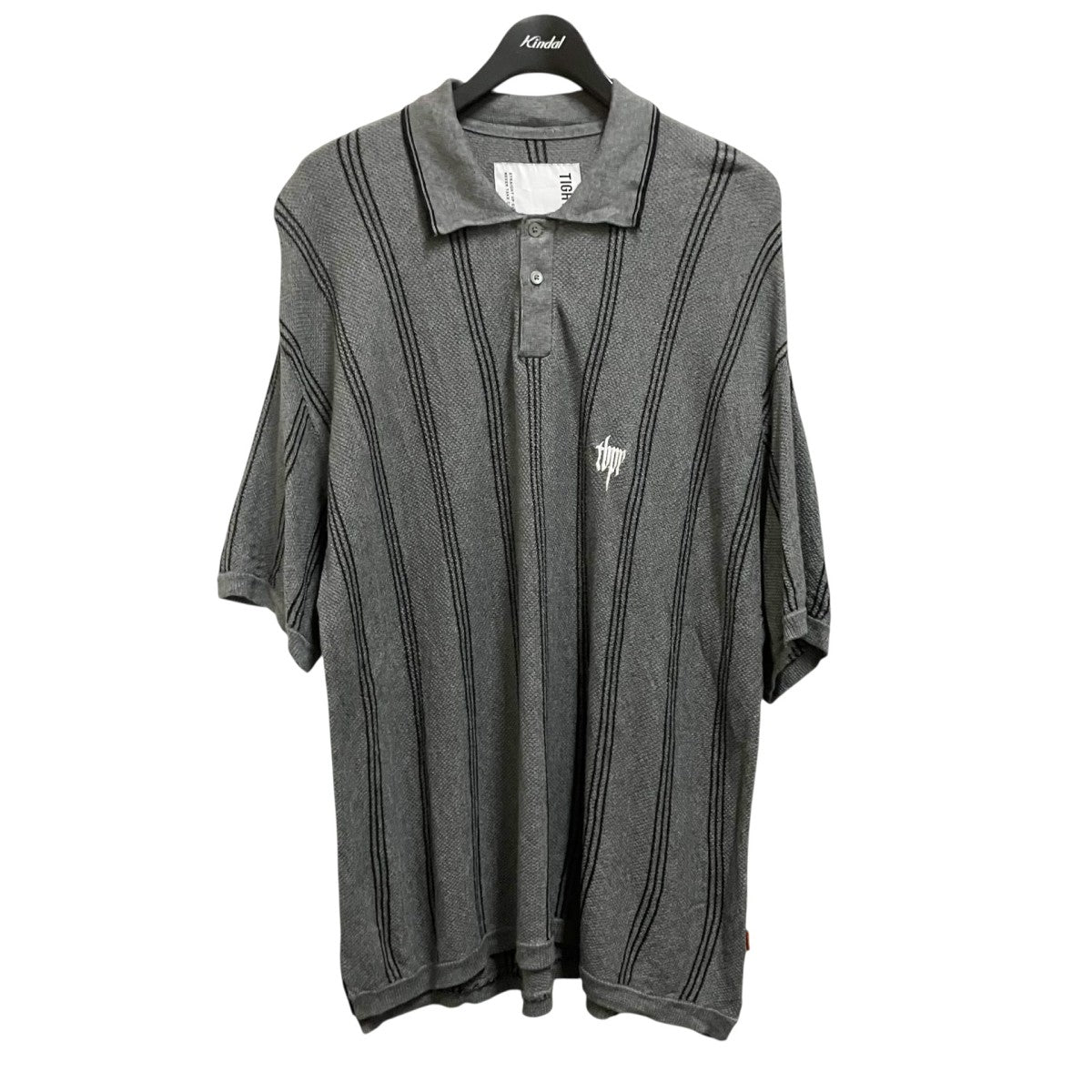 TIGHTBOOTH PRODUCTION STRIPE KNIT POLO半袖ポロシャツ 古着・中古-1枚目のアイテム画像