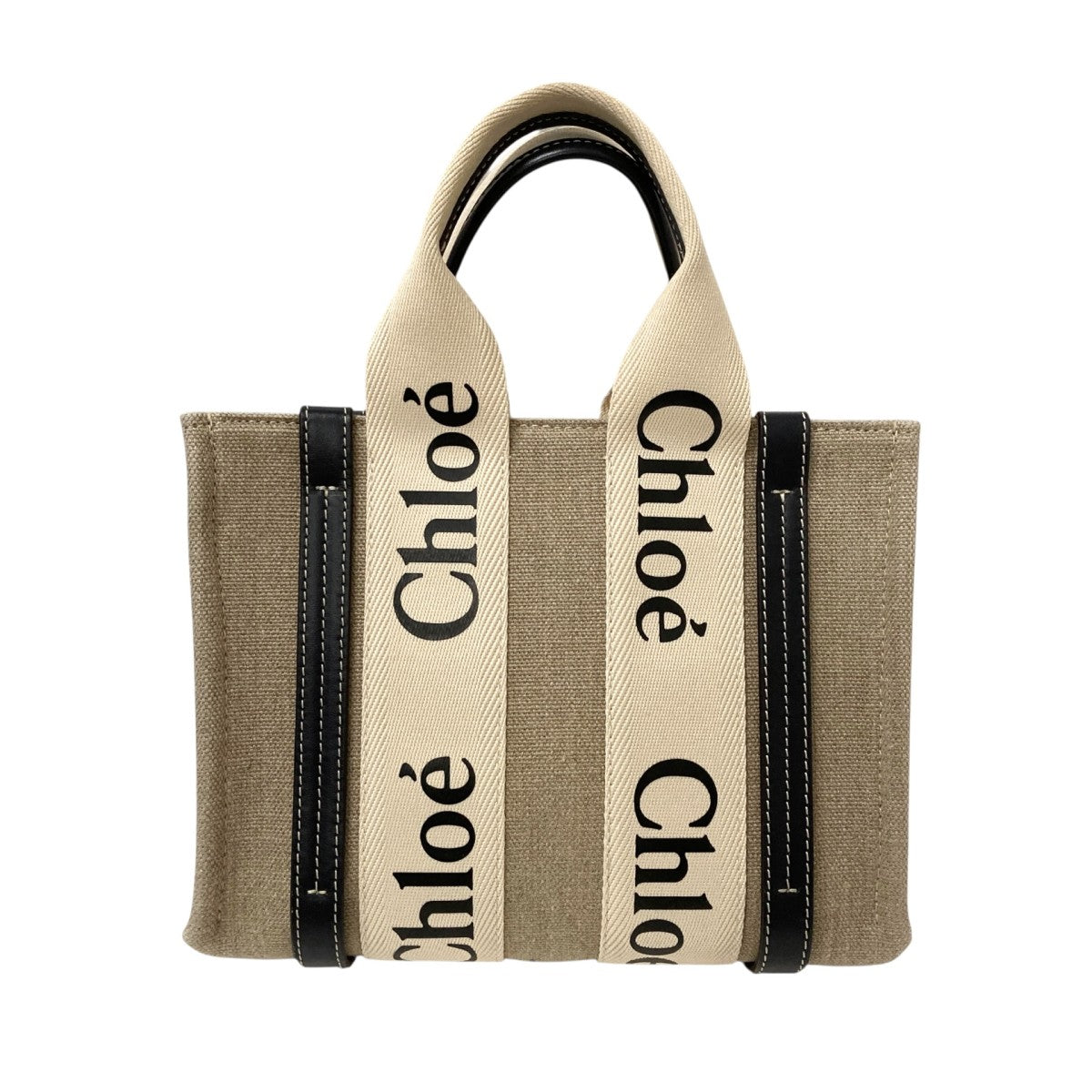 Chloe WOODY SMALL TOTE WITH STRAPトートバッグ 古着・中古-1枚目のアイテム画像