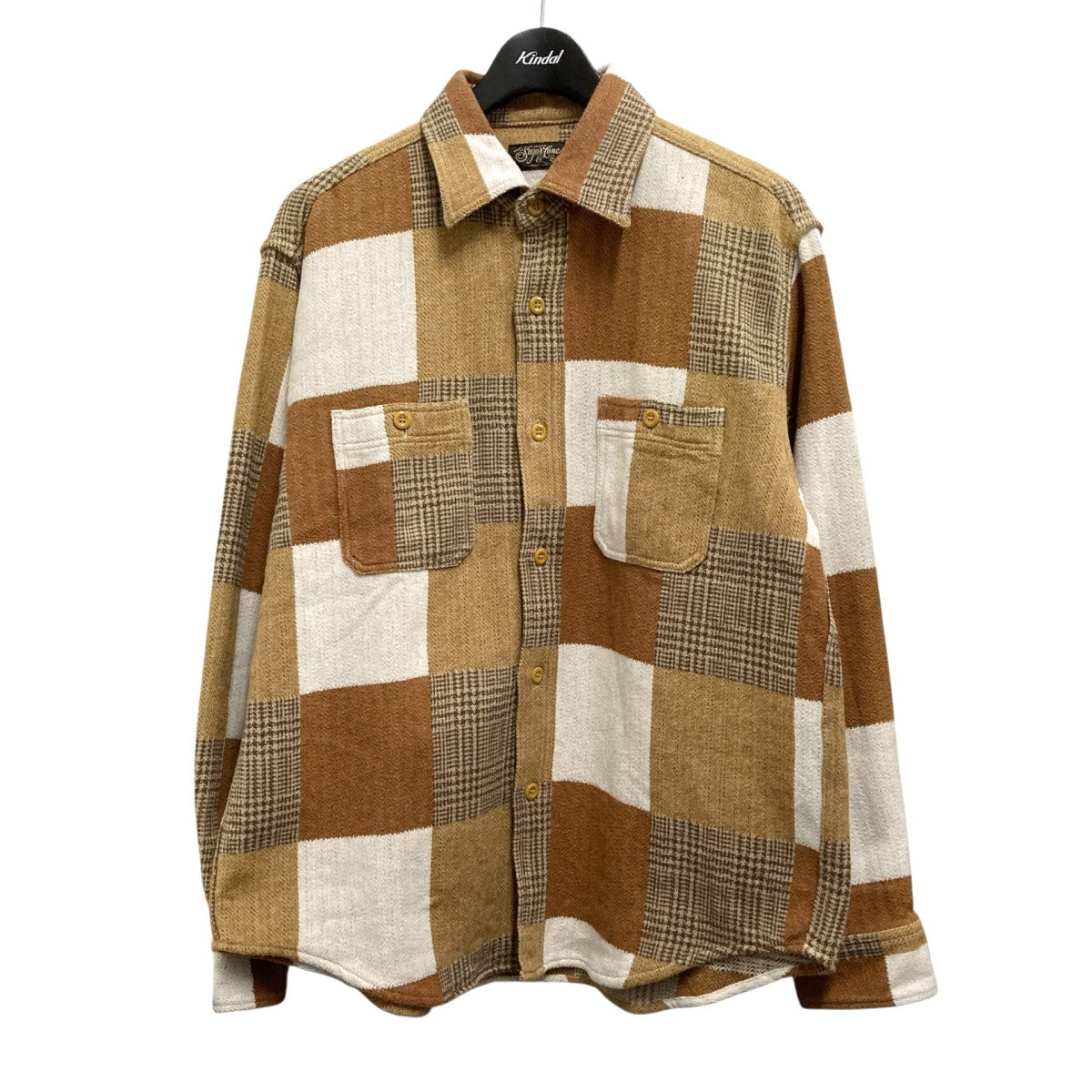 SUGAR CANE ATCHWORK CHECK WORK SHIRTチェックシャツSC29589 古着・中古-1枚目のアイテム画像