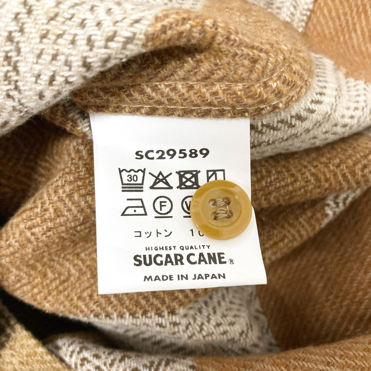 SUGAR CANE ATCHWORK CHECK WORK SHIRTチェックシャツSC29589 古着・中古-5枚目のアイテム画像