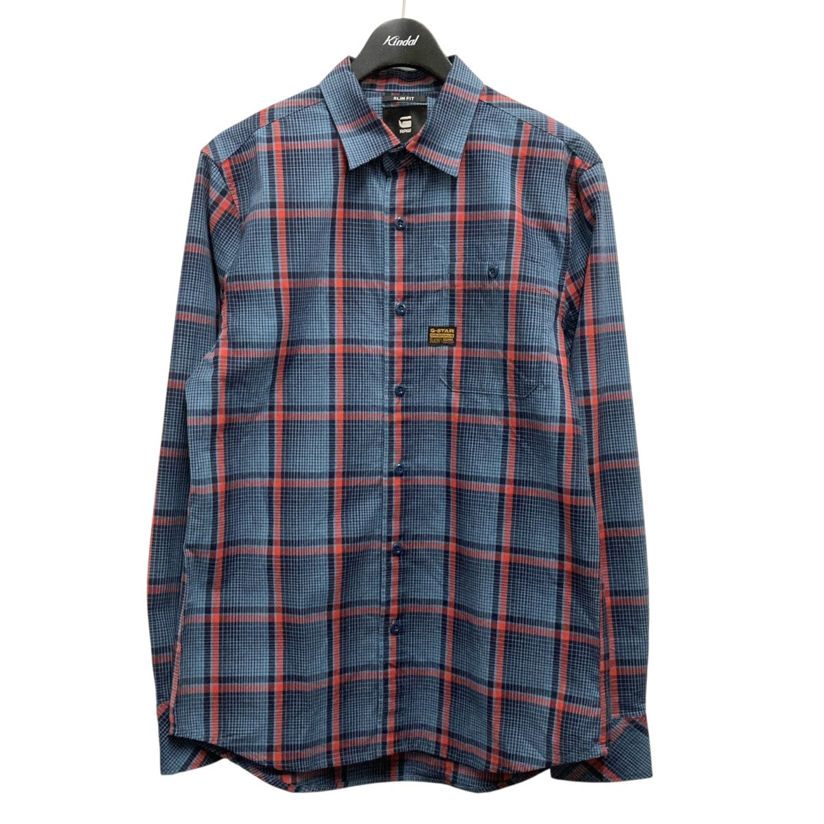 G-STAR RAW Bristum 2．0 Slim Shirtチェック長袖シャツD23553 D412 古着・中古-1枚目のアイテム画像
