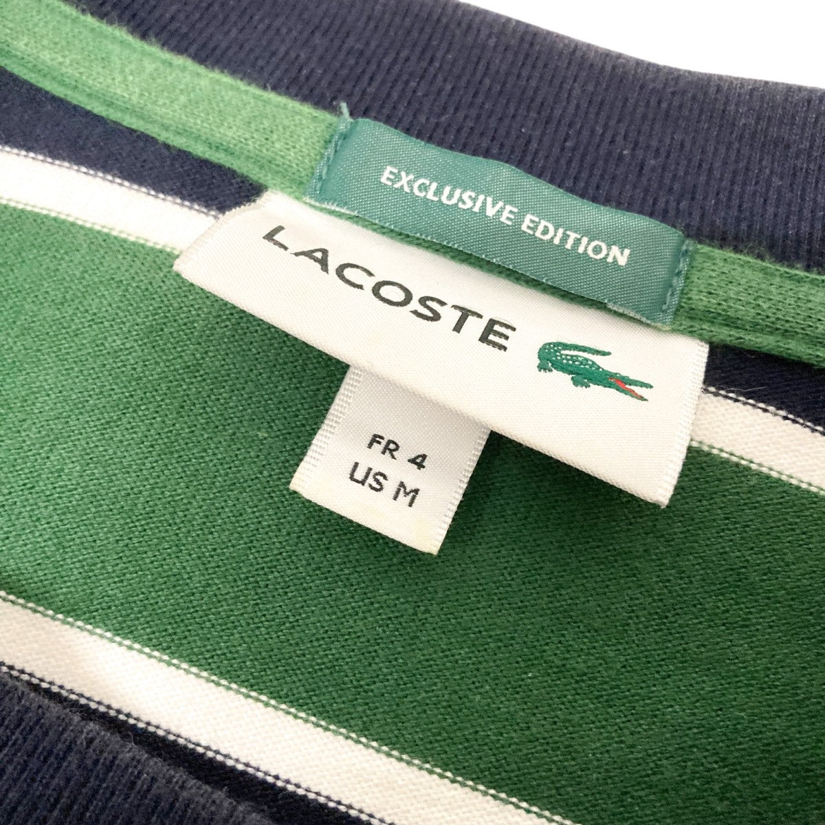 LACOSTE ボーダー長袖カットソーTH717PL 古着・中古-4枚目のアイテム画像