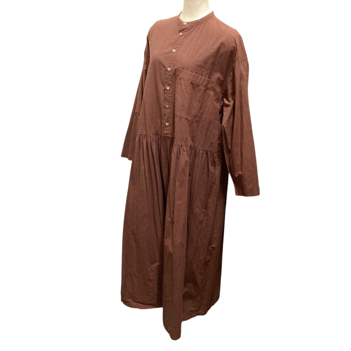 新品タグ付【nest Robe】ネストローブ ウエスト切替 シャツワンピース drop-kaitori_j1-2311-302