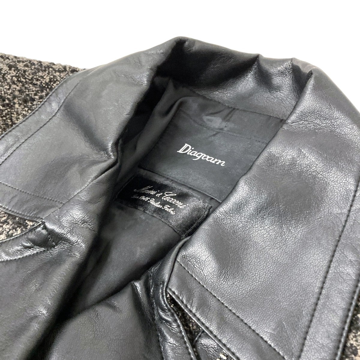 Diagram GRACE CONTINENTAL ツイードライダースJKダブルライダースジャケット03213 01108 00 古着・中古-3枚目のアイテム画像