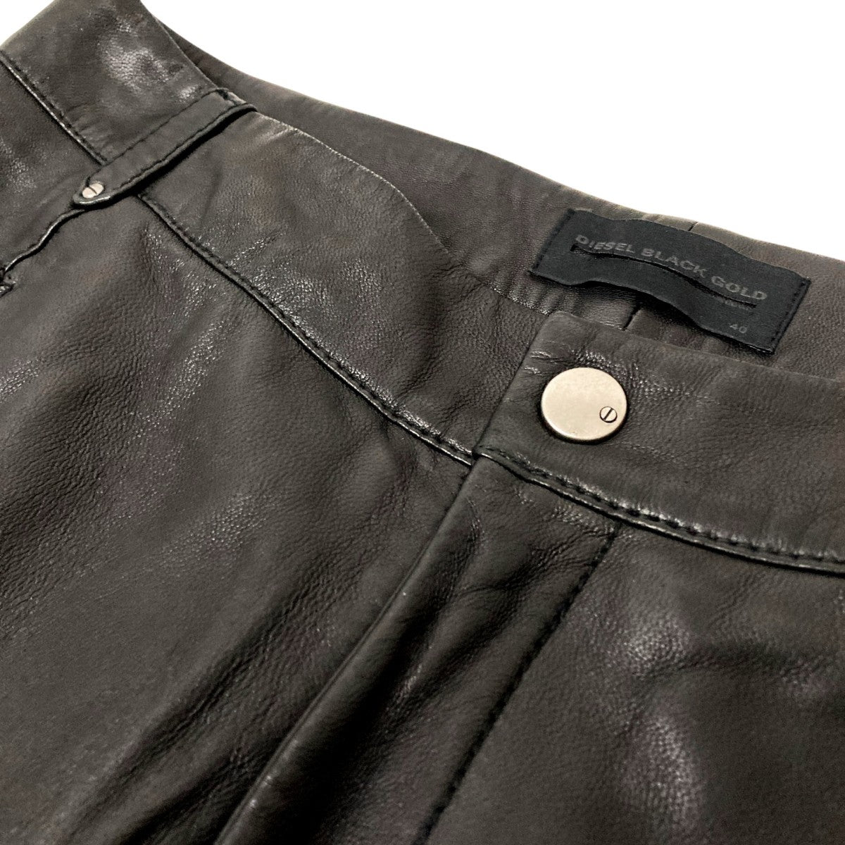 DIESEL BLACK GOLD レザーパンツ 古着・中古-3枚目のアイテム画像