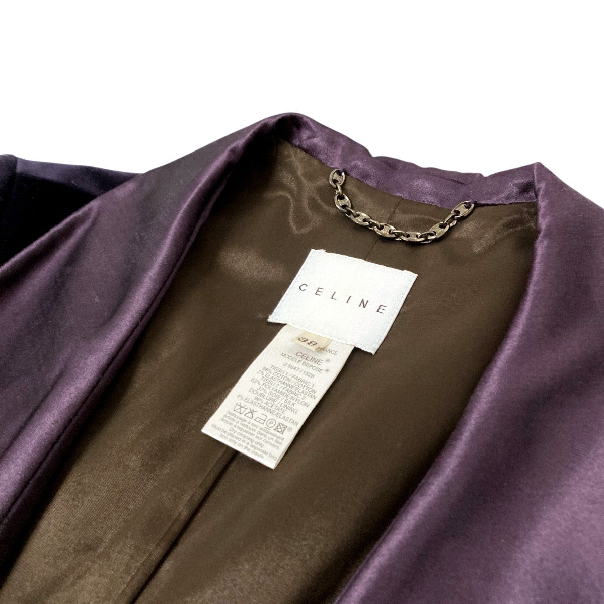 CELINE ベロアジャケット25647/1528 古着・中古-3枚目のアイテム画像