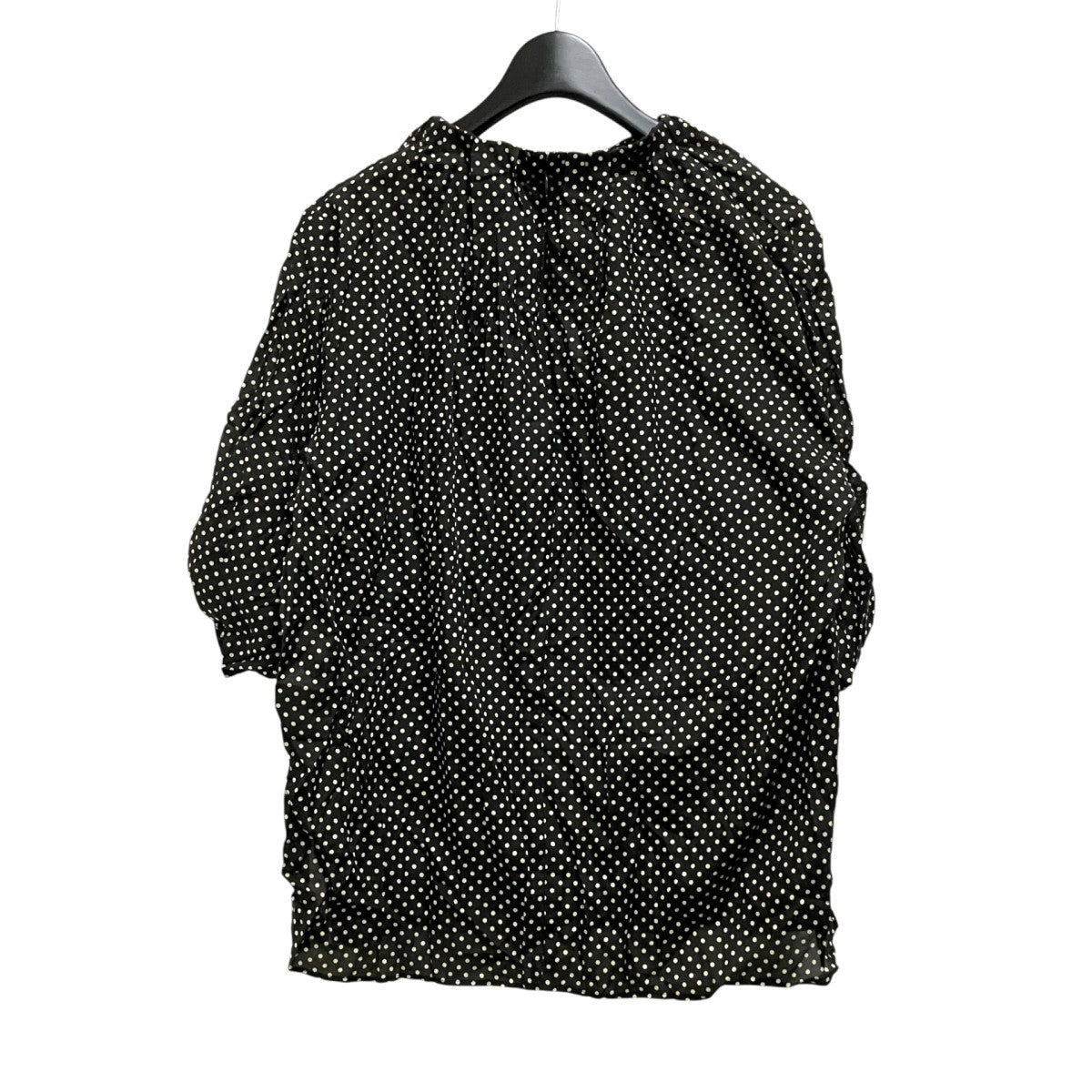 BALLSEY コットンシルクドットプリント ネックギャザーブラウスドットブラウス11 01 22 01201 古着・中古-2枚目のアイテム画像
