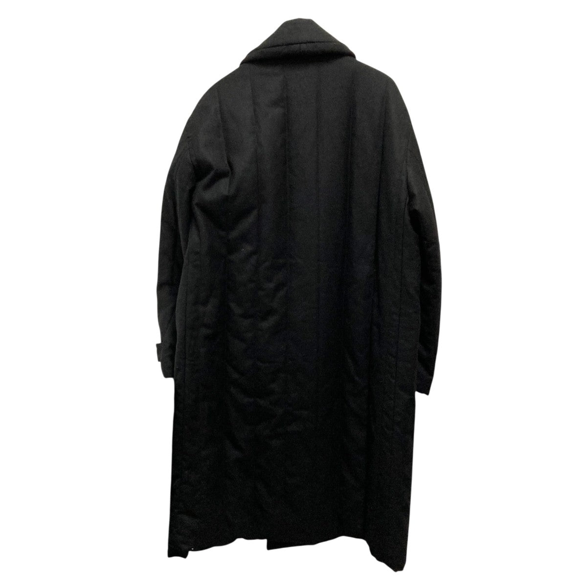 Wool Stripe Quilted Double-Breasted Coat中綿コートM223 0201