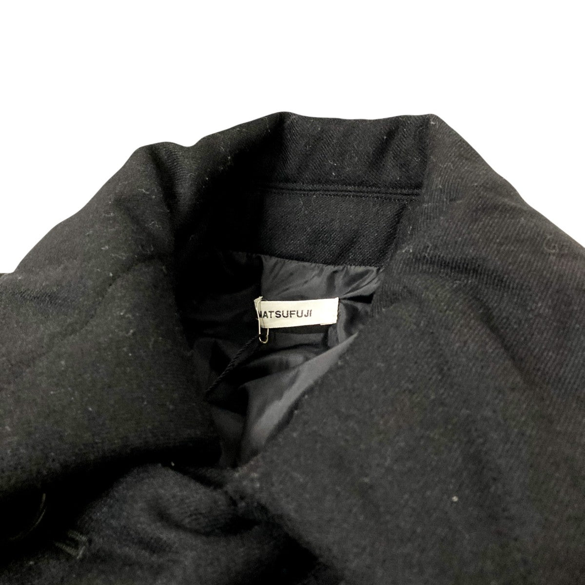 Wool Stripe Quilted Double-Breasted Coat中綿コートM223 0201