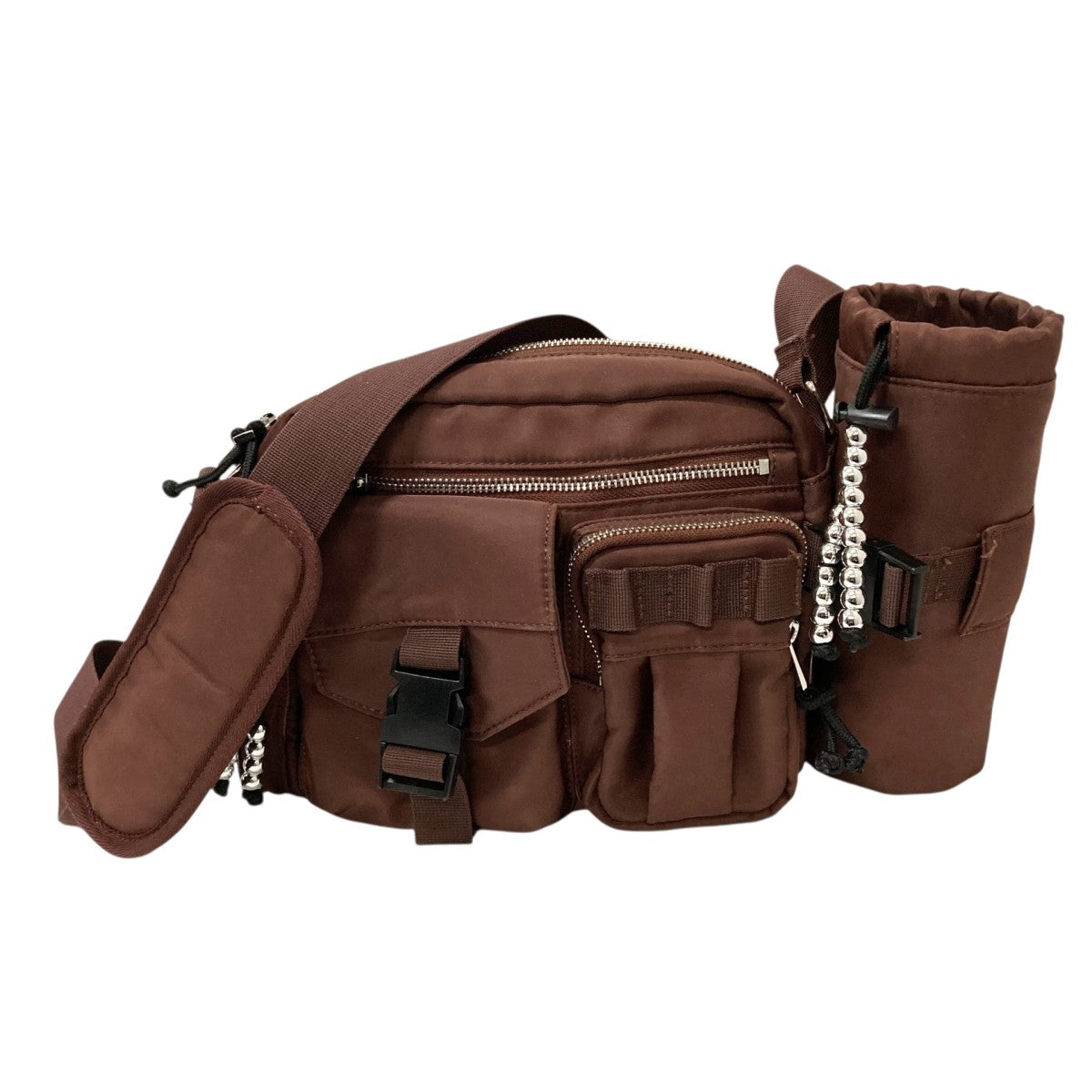 AMERI USEFUL MILITALY SQUARE BAGボトルホルダー付きショルダーバッグ 古着・中古-1枚目のアイテム画像