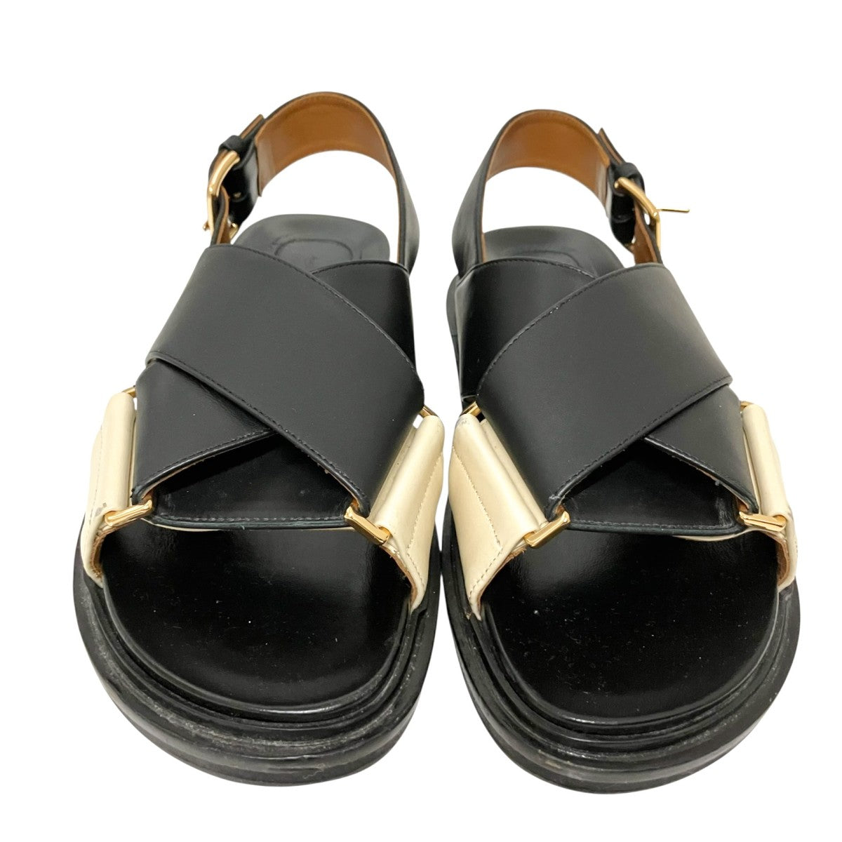 MARNI レザー クリスクロスサンダル 古着・中古-2枚目のアイテム画像