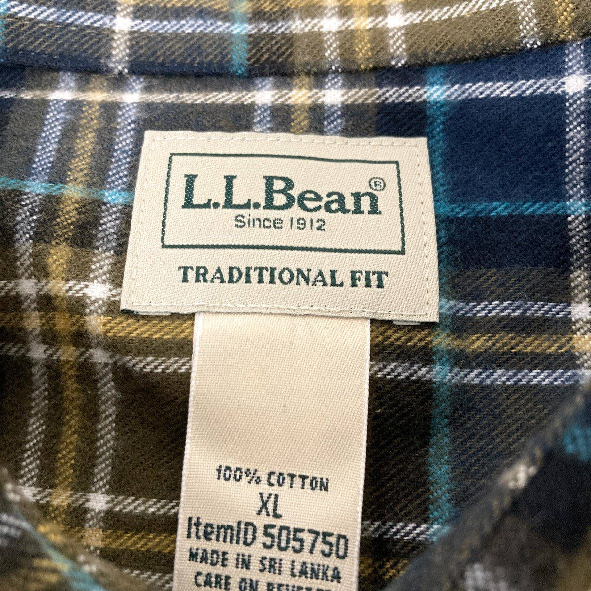 L．L．Bean チェックシャツ505750 古着・中古-4枚目のアイテム画像