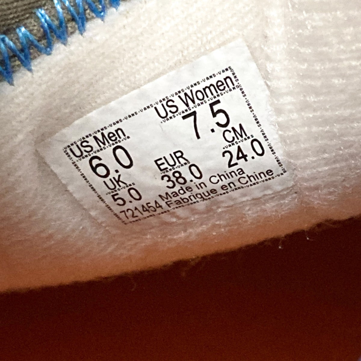VANS ローカットスニーカー721454 古着・中古-6枚目のアイテム画像