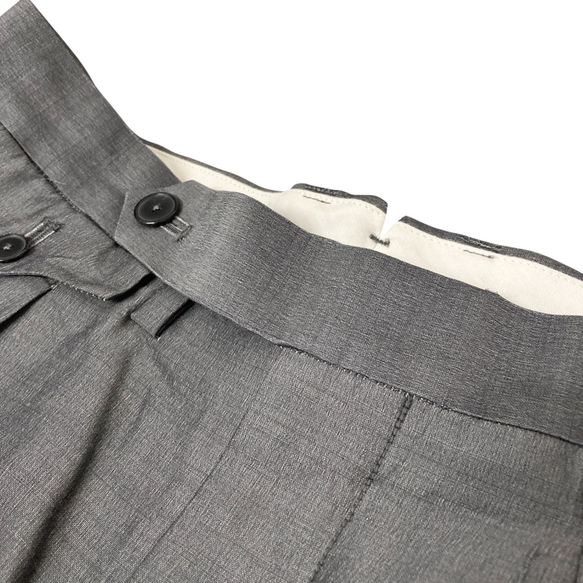 TOMORROW LAND(トゥモローランド) ウールシルク 2プリーツパンツ63 04