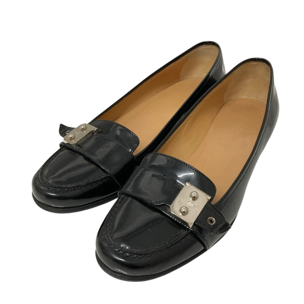 HERMES メタルバックルローファー 古着・中古-1枚目のアイテム画像