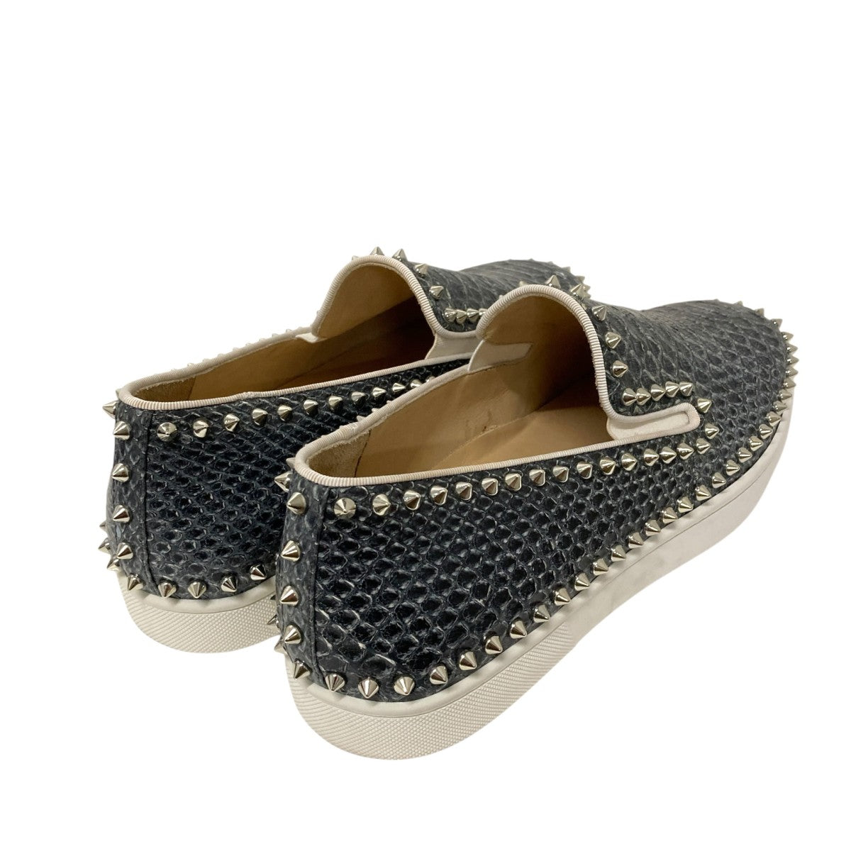 Christian Louboutin パイソンスタッズスリッポン 古着・中古-5枚目のアイテム画像