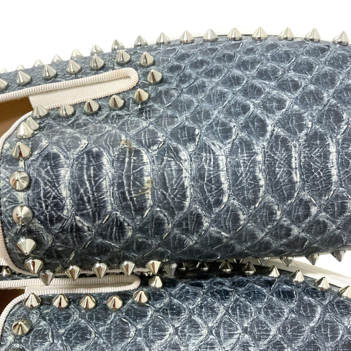 Christian Louboutin パイソンスタッズスリッポン 古着・中古-8枚目のアイテム画像