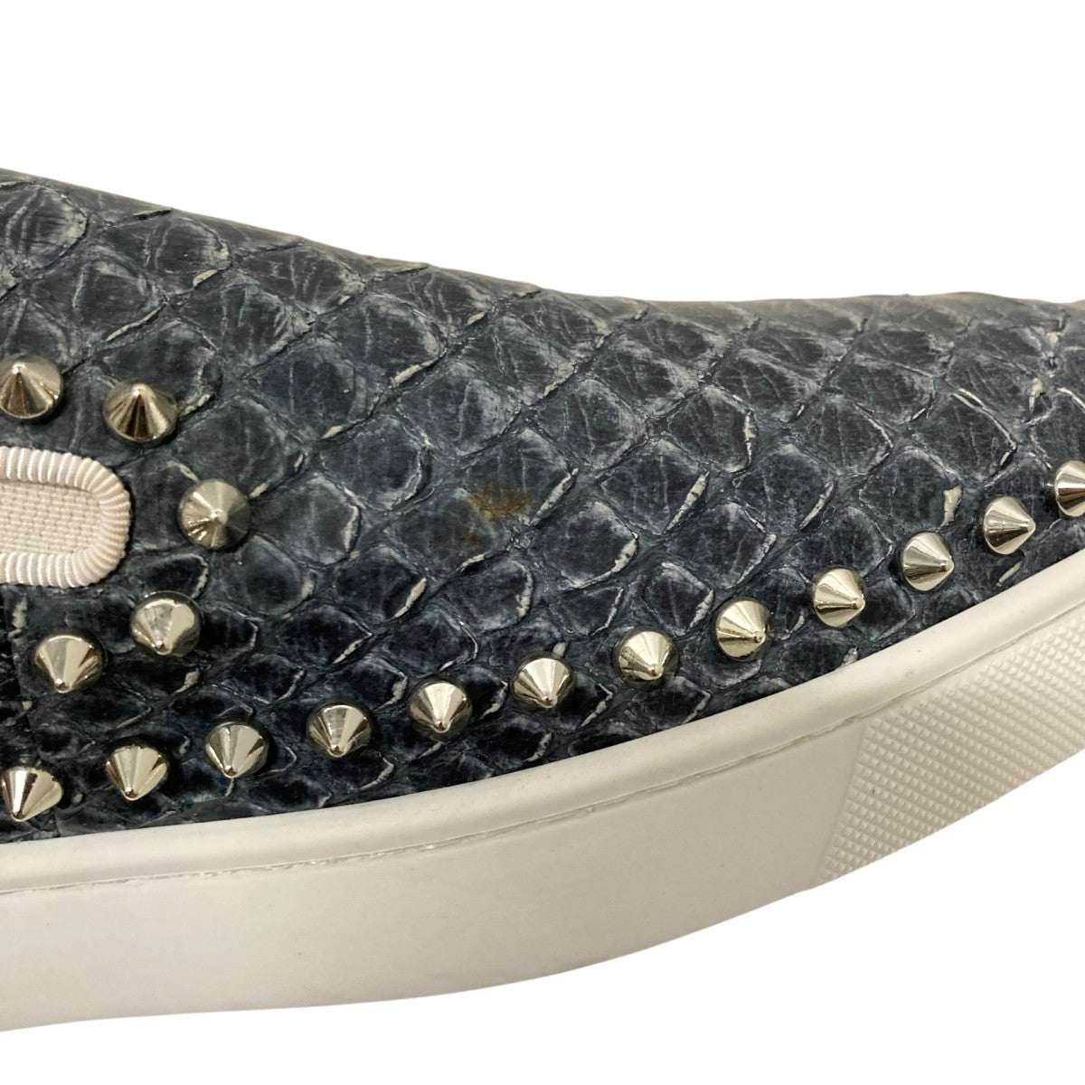 Christian Louboutin パイソンスタッズスリッポン 古着・中古-9枚目のアイテム画像