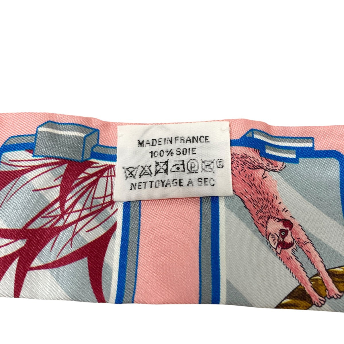 HERMES ツイリーエルメス・ストーリー総柄シルクスカーフ 古着・中古-4枚目のアイテム画像