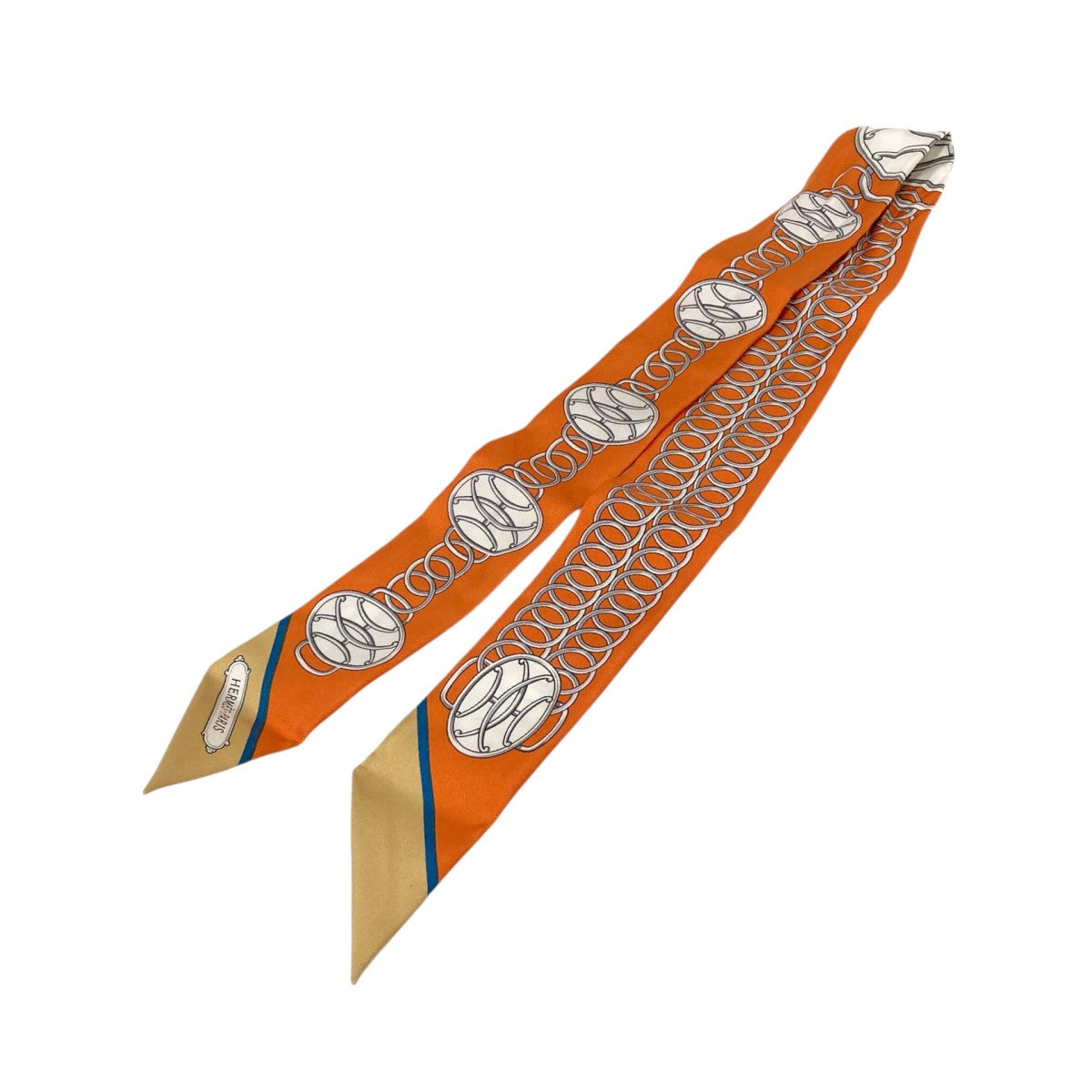 HERMES ツイリーLIFT PROFILEシルク総柄スカーフ 古着・中古-2枚目のアイテム画像