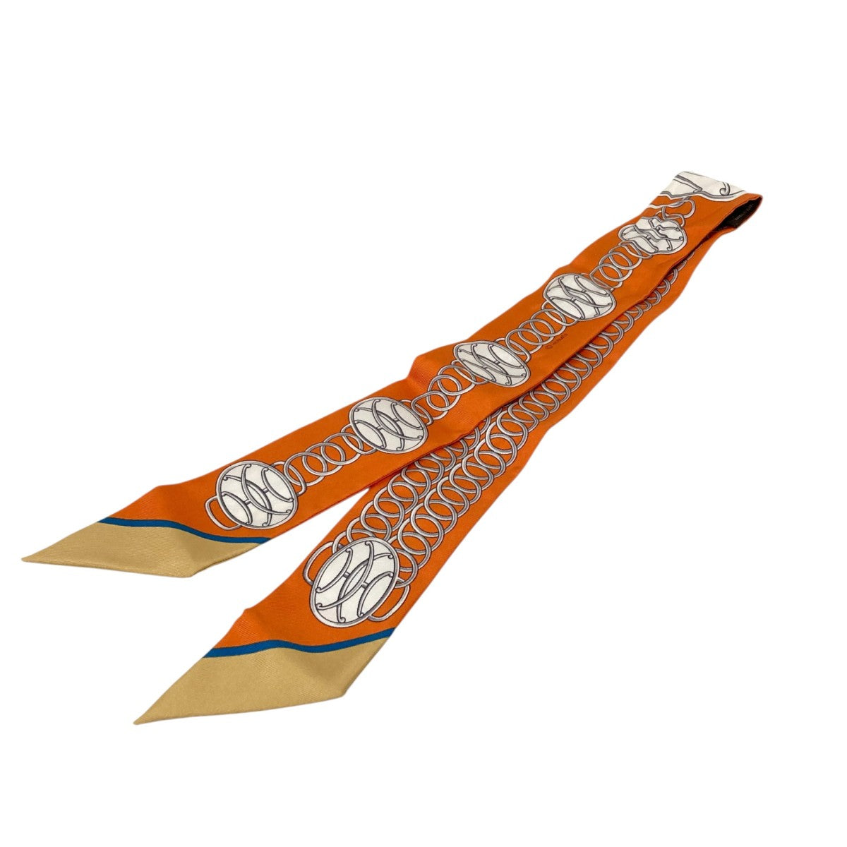 HERMES ツイリーLIFT PROFILEシルク総柄スカーフ 古着・中古-3枚目のアイテム画像