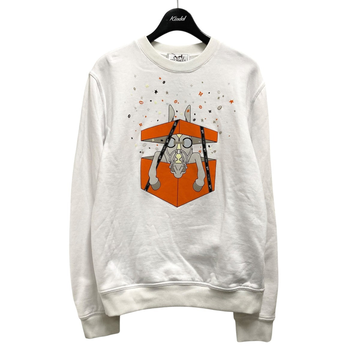 HERMES 24SSBoite Surpriseプリントスウェット 古着・中古-1枚目のアイテム画像