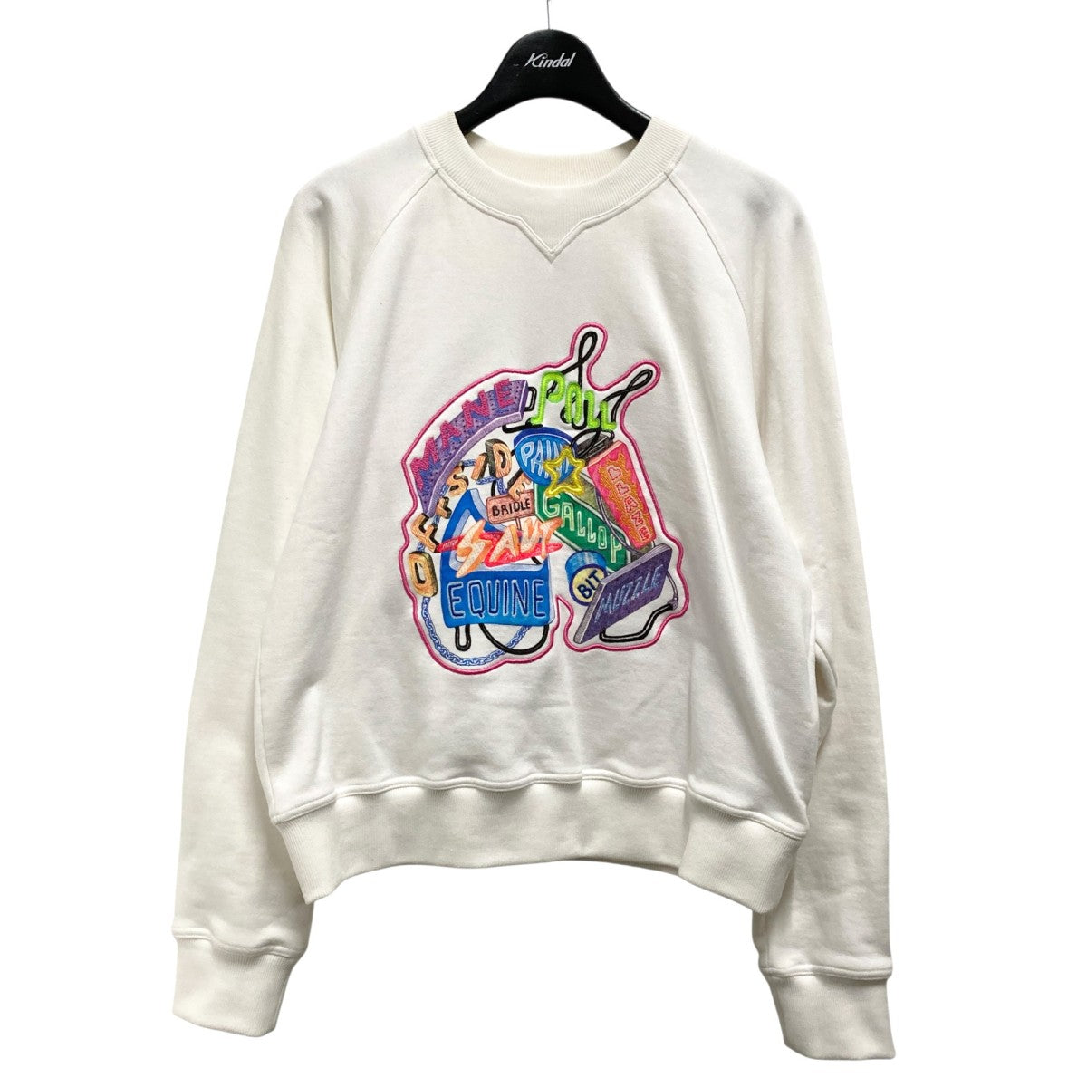 HERMES Chevaloscopeロゴスウェット3E4626DA 古着・中古-1枚目のアイテム画像