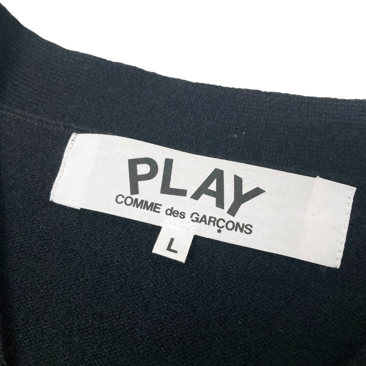 PLAY COMME des GARCONS ワンポイントカーディガンAZ N024 古着・中古-4枚目のアイテム画像