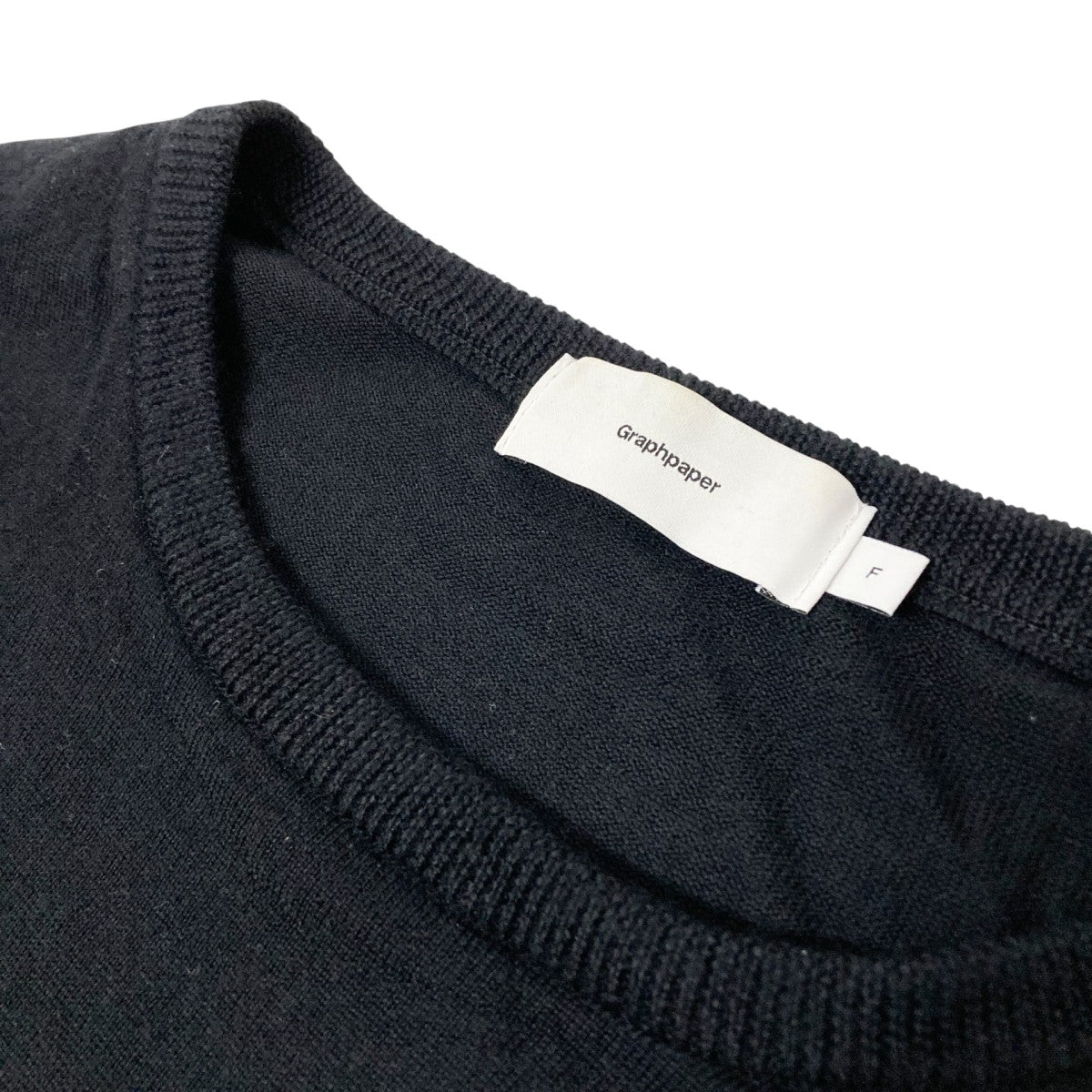 Graphpaper High Gauge Crew Neck KnitクルーネックニットGU223 80118B 古着・中古-3枚目のアイテム画像