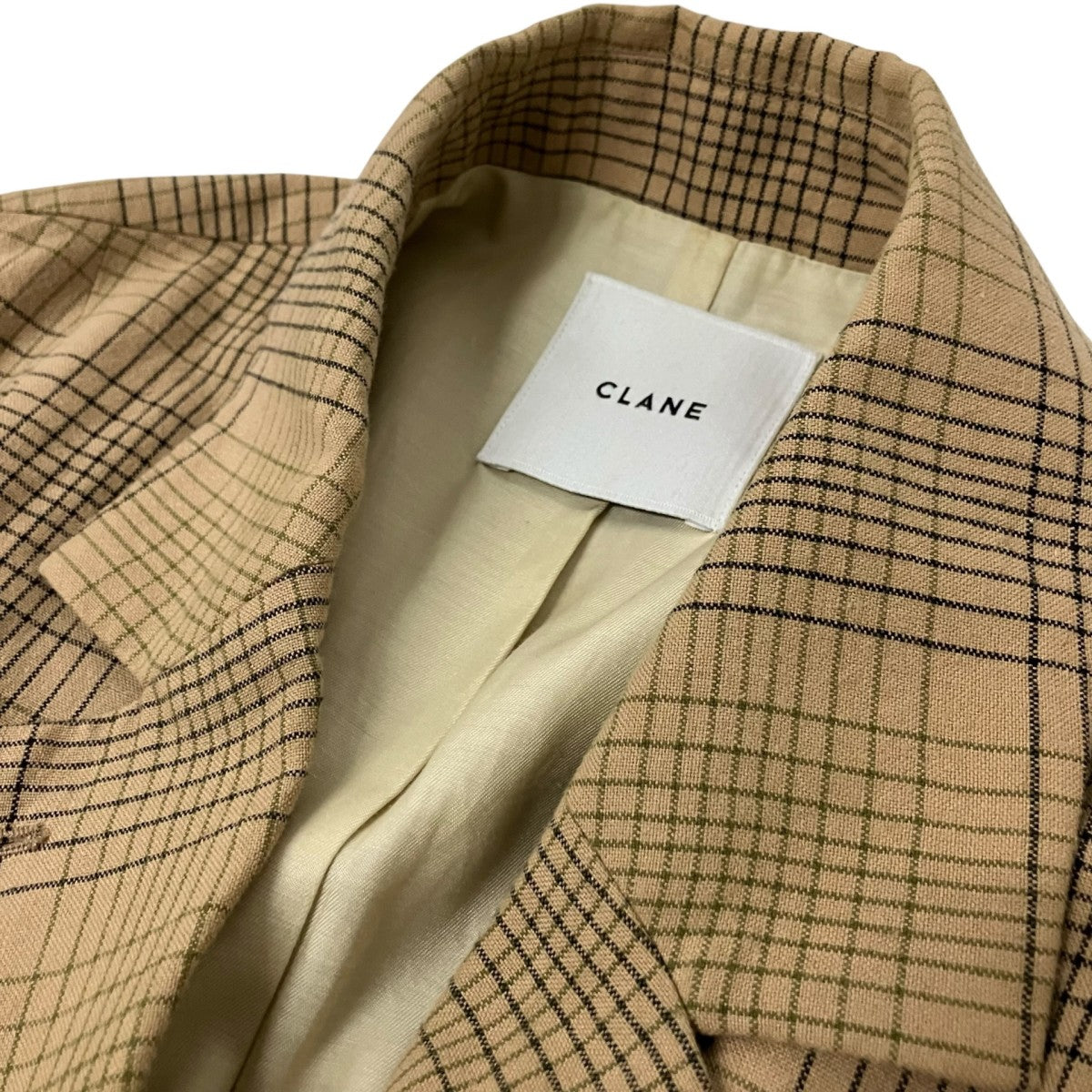 CLANE チェックセットアップスーツ18103 0411/18109 6051 古着・中古-3枚目のアイテム画像