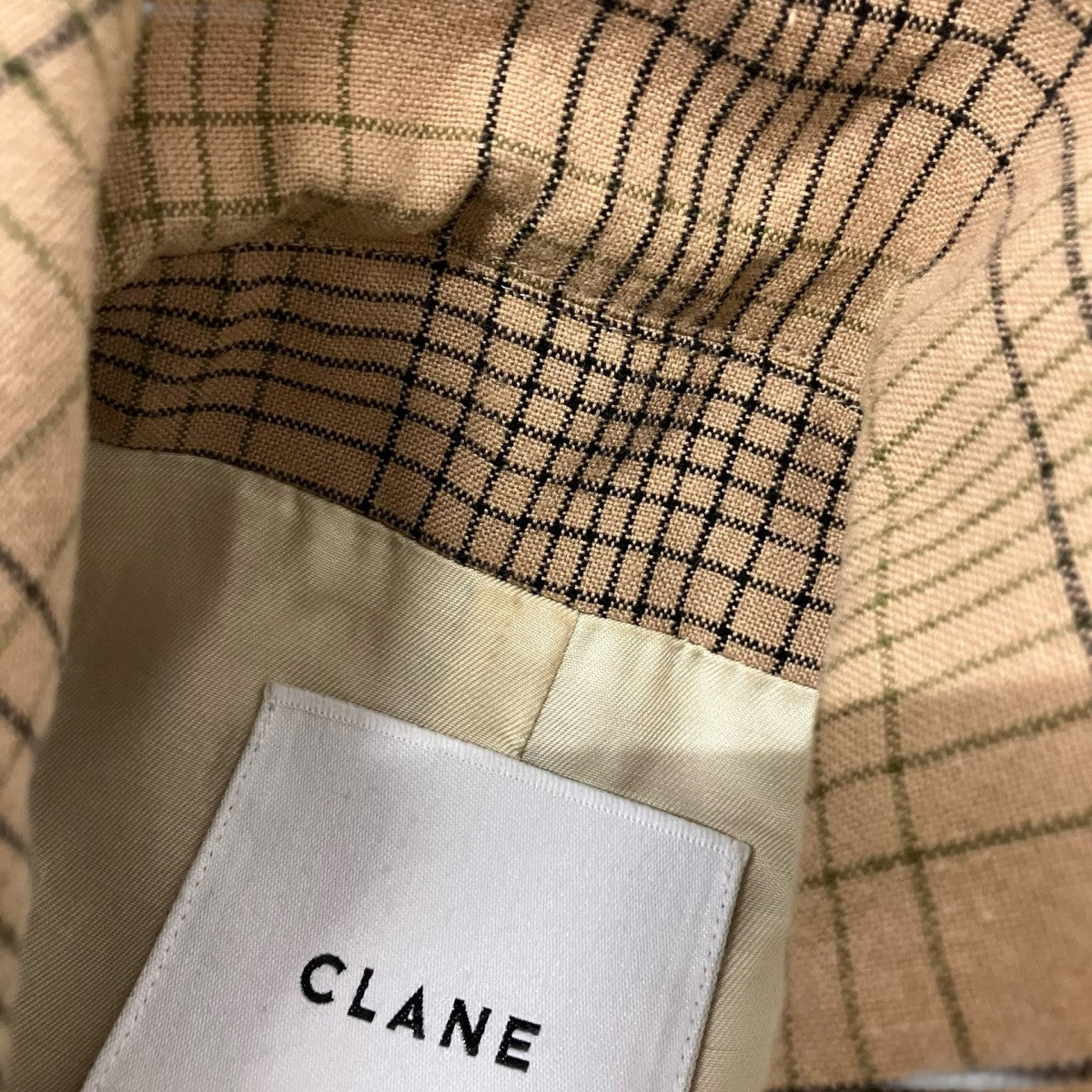 CLANE チェックセットアップスーツ18103 0411/18109 6051 古着・中古-4枚目のアイテム画像