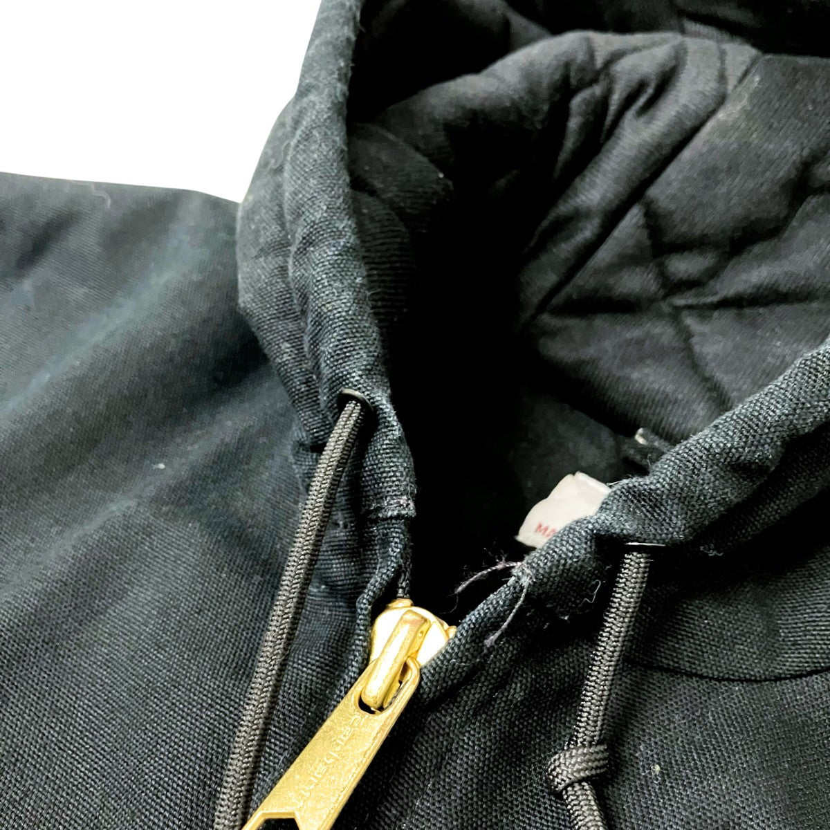 CarHartt BLK QUILTED FLANNEL DUCK ACTIVE JACKET中綿ジャケットJ 140 古着・中古-3枚目のアイテム画像