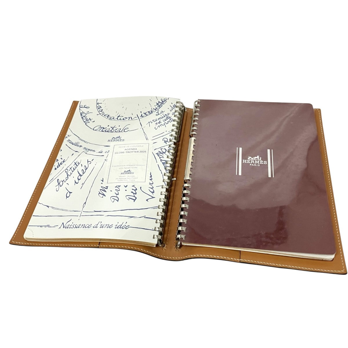 HERMES agenda globe trotterレフィル付き手帳カバー□H刻印 古着・中古-4枚目のアイテム画像