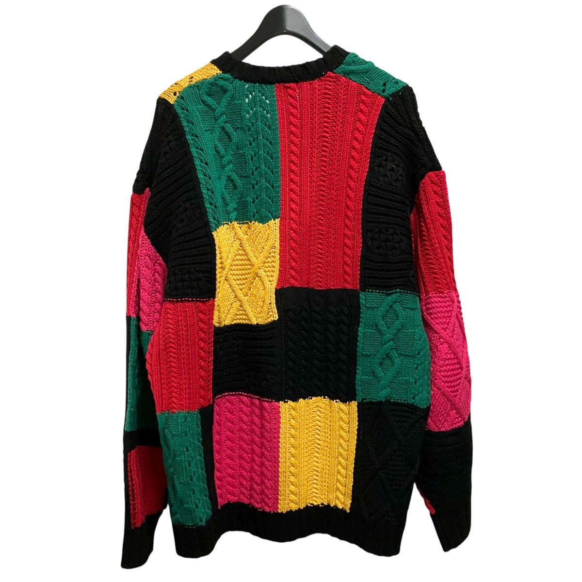 Patchwork Cable Knit Cardiganニットカーディガン