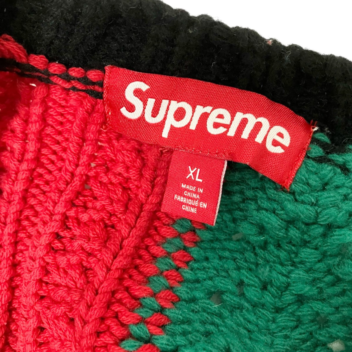 Patchwork Cable Knit Cardiganニットカーディガン