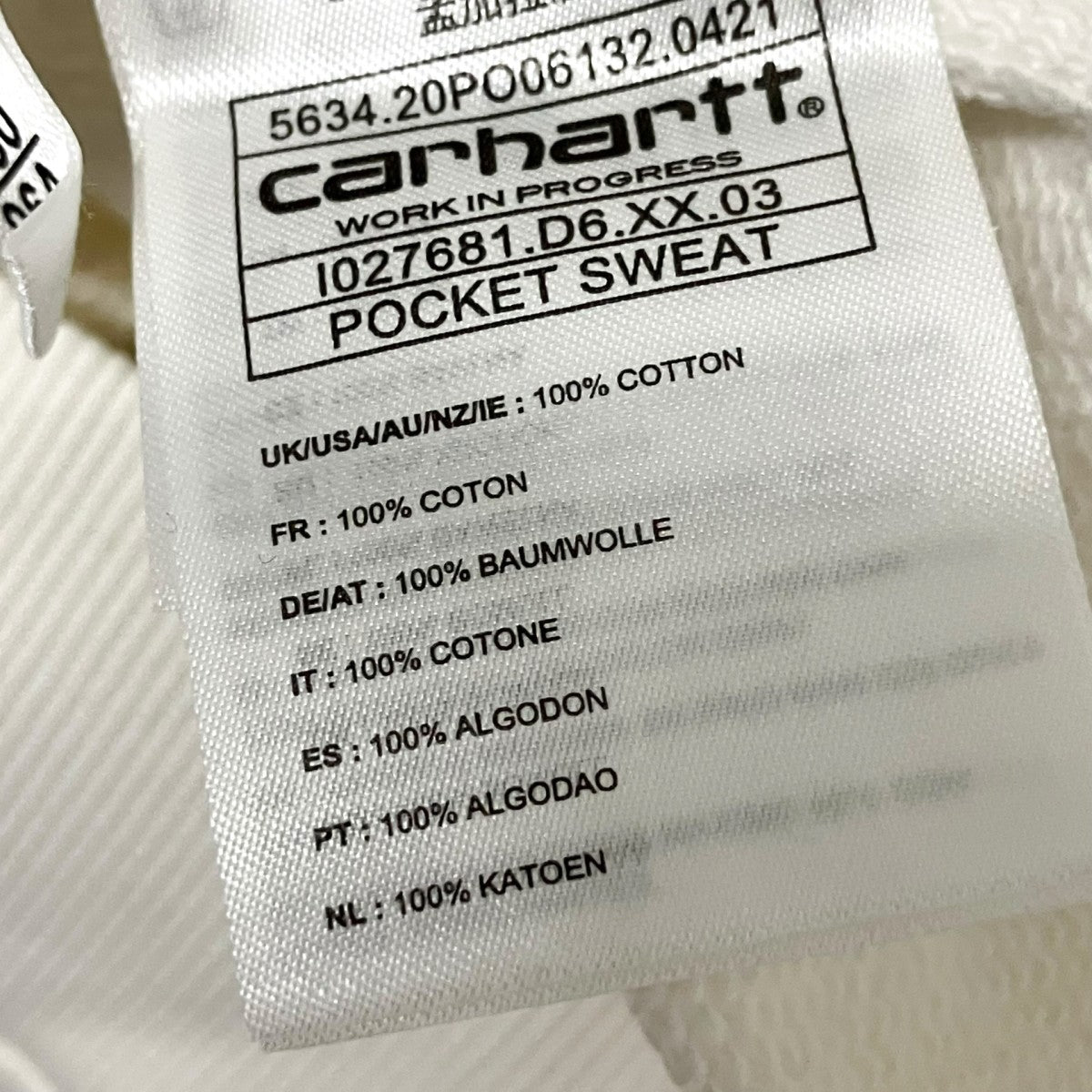 CarHartt プルオーバースウェットI027681 古着・中古-9枚目のアイテム画像