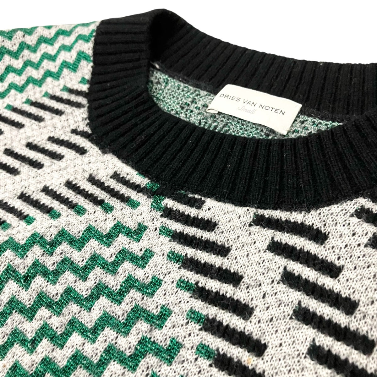 DRIES VAN NOTEN 総柄ニット 古着・中古-3枚目のアイテム画像