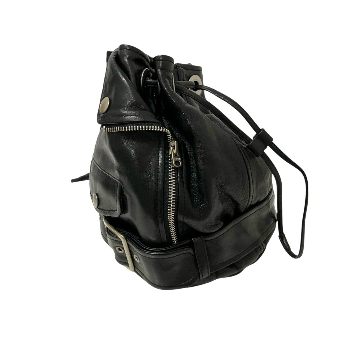 beautiful people riders mini drawstring bagレザーショルダーバッグ1815611913 古着・中古-2枚目のアイテム画像