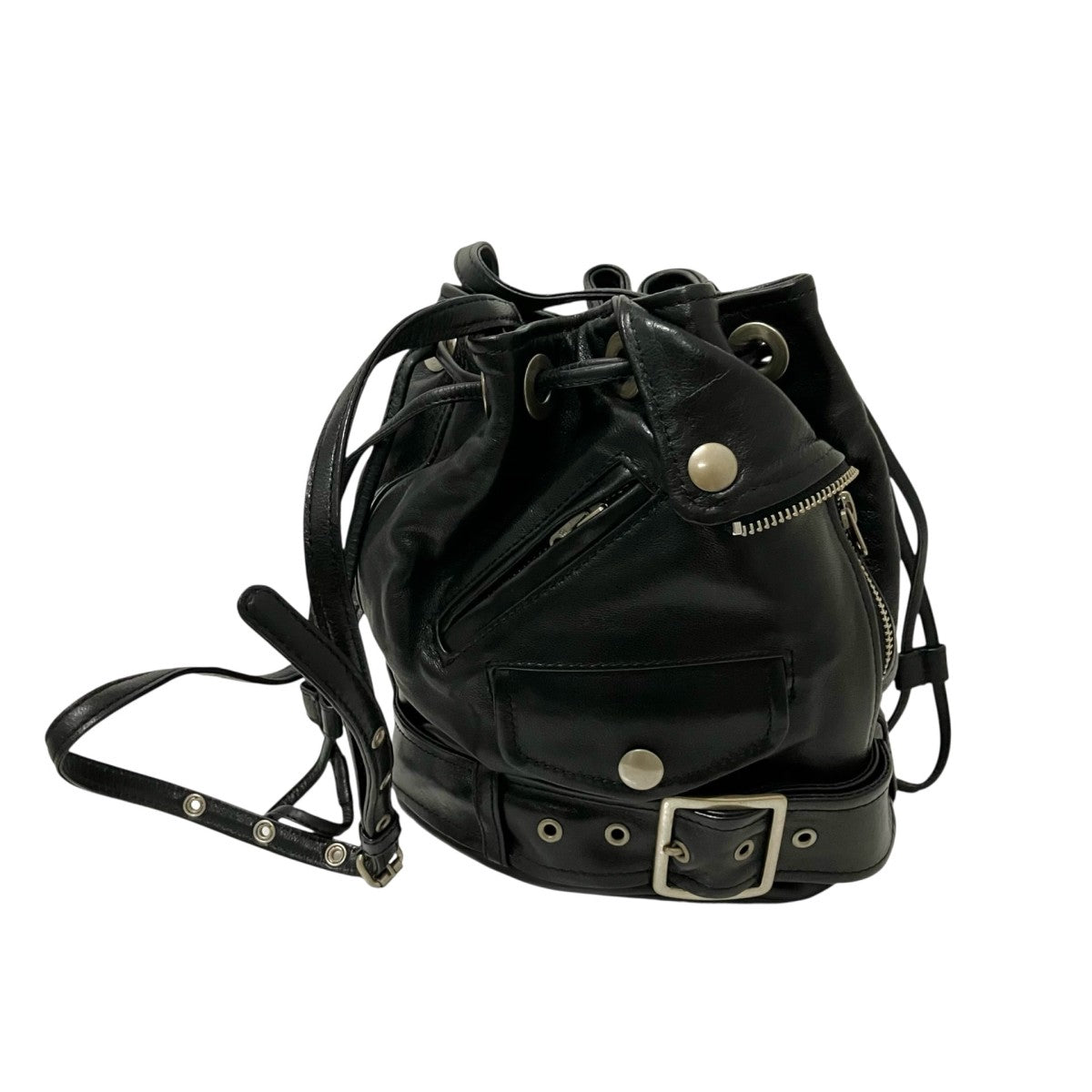beautiful people riders mini drawstring bagレザーショルダーバッグ1815611913 古着・中古-3枚目のアイテム画像