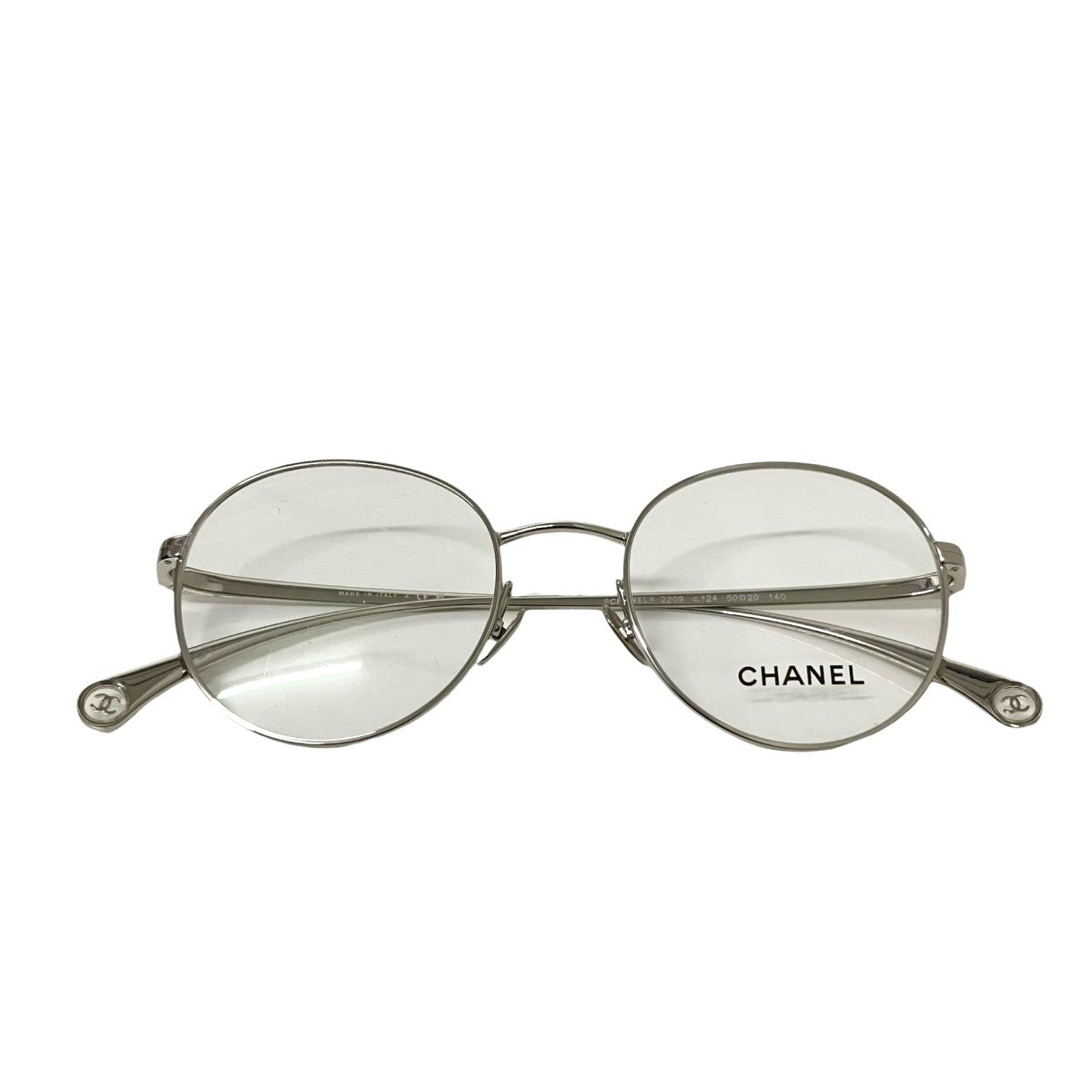 CHANEL オーバルシェイプオプティカルメタルフレーム眼鏡2209 c.124 古着・中古-1枚目のアイテム画像