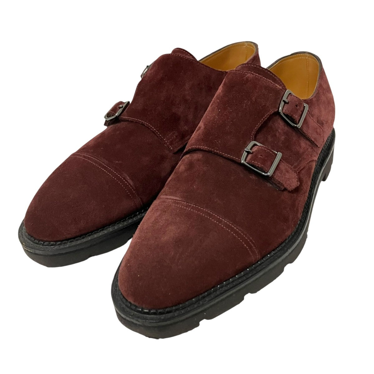 JOHN LOBB WILLIAMスエードモンクストラップシューズ 古着・中古-1枚目のアイテム画像