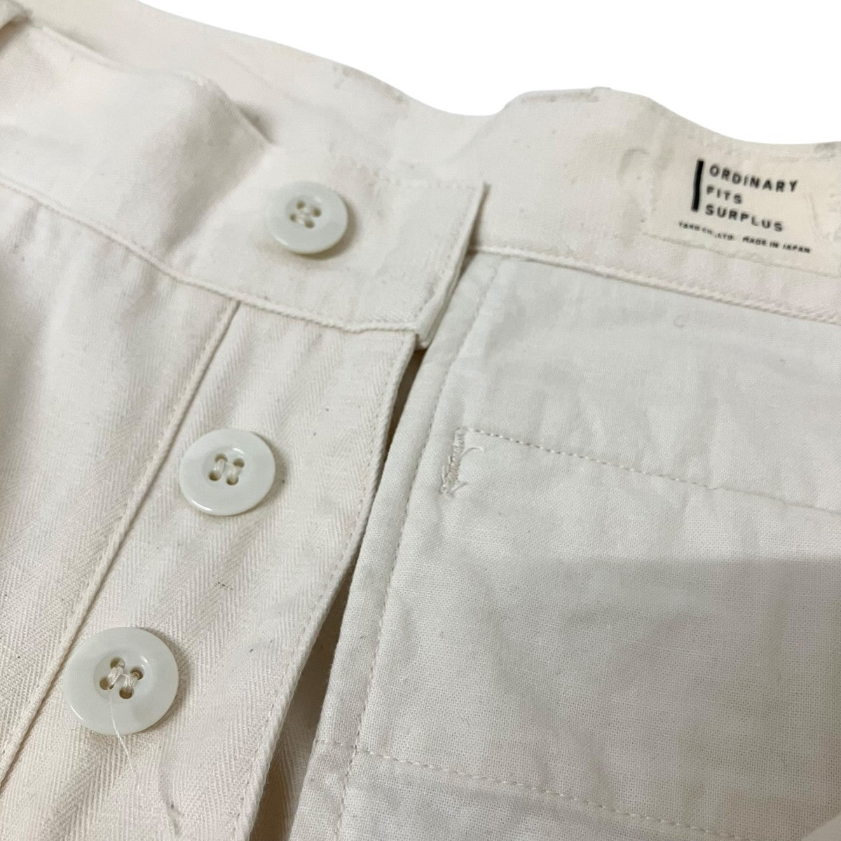 Ordinary fits ヘリンボーンカーゴパンツ 古着・中古-4枚目のアイテム画像