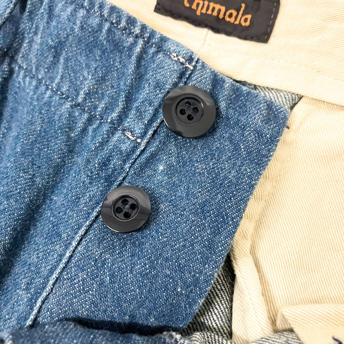 chimala ヴィンテージ加工 デニムパンツ w30 日本製 chimala(チマラ) USED加工デニムパンツ ブルー サイズ 30｜【公式