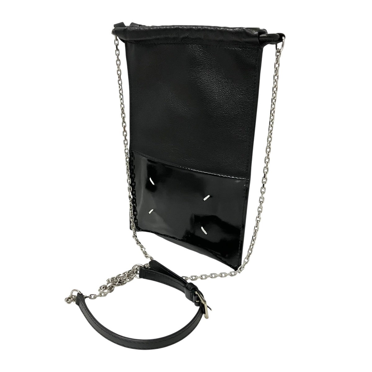 Maison Margiela DRAWSTRING PHONE NECK POUCH WITH CHAINショルダーポーチSA1VL0034 古着・中古-3枚目のアイテム画像