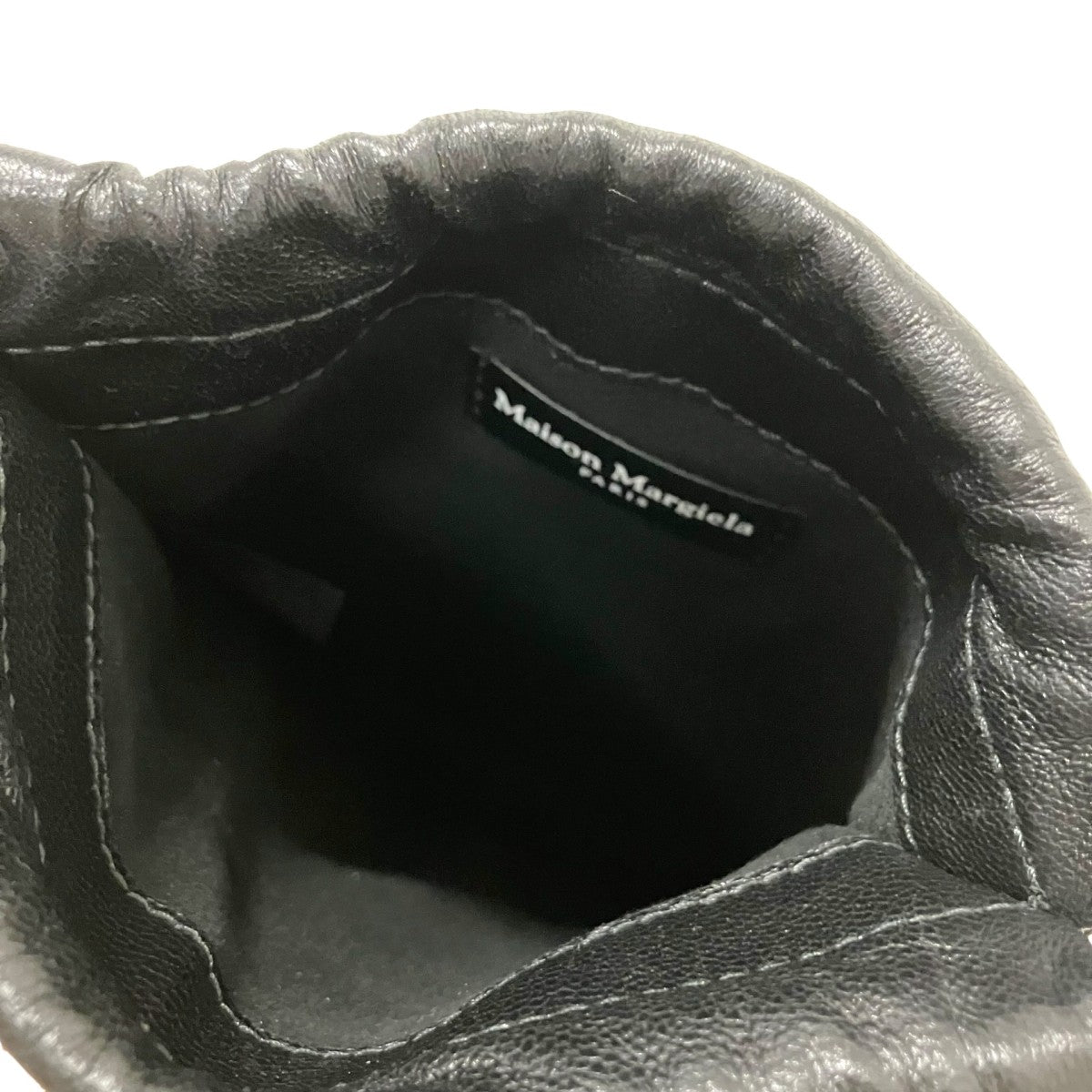 Maison Margiela DRAWSTRING PHONE NECK POUCH WITH CHAINショルダーポーチSA1VL0034 古着・中古-6枚目のアイテム画像